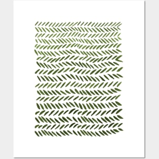 Watercolor knitting pattern - green Posters and Art